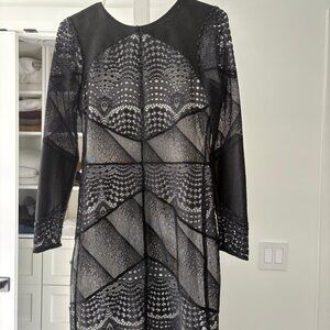 Sandro Lace Pattern Mini Dress